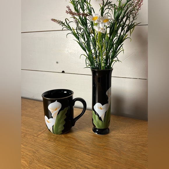 Otagiri Other - Otagiri Calla Lily — Vintage Mug & Bud Vase Set